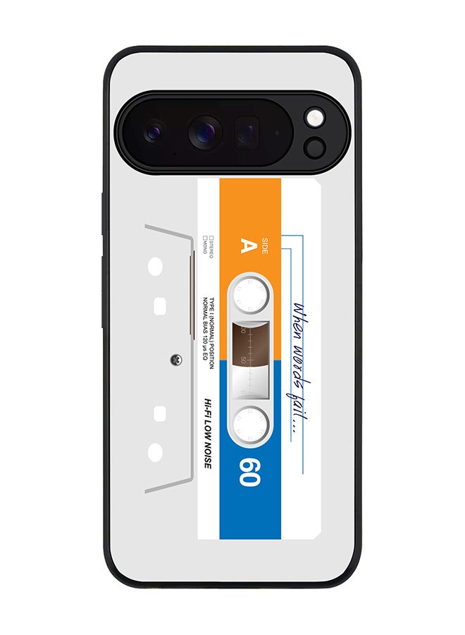 For Google Pixel 10 Pro Case,Slim fit Camera Protection, Shockproof Thin Phone cover  - When Words Fail (White Tape)